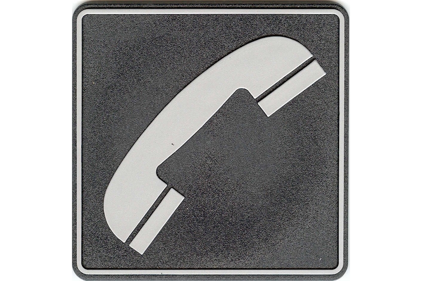 Symbolschild-Telefon